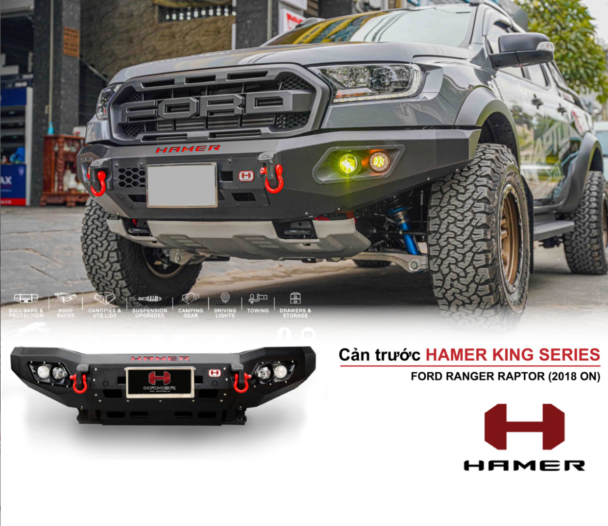 Cản trước Hamer AM106 cho Raptor – Hamer King Series