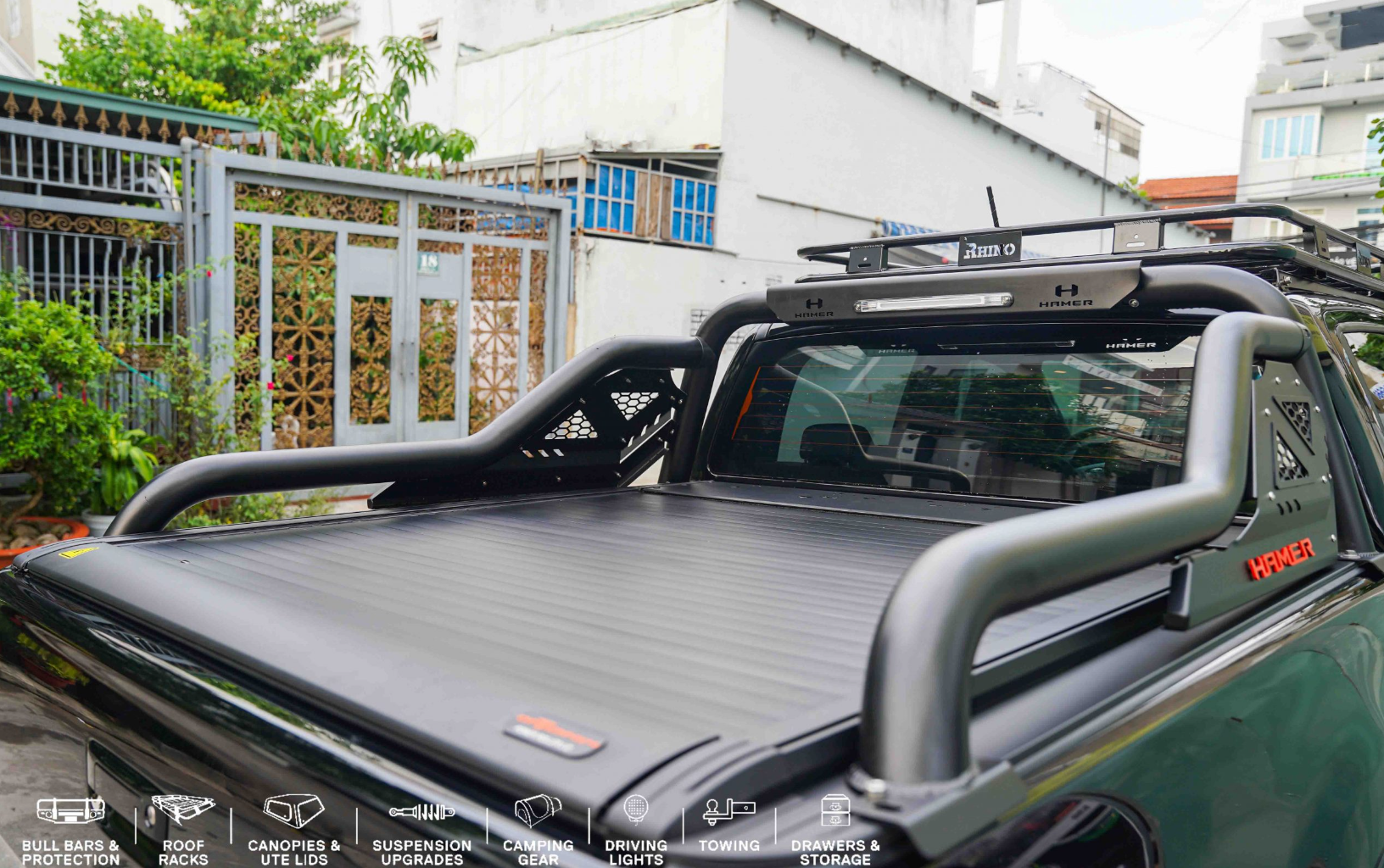 Nắp thùng cuộn điện Option4x4 cho Ford Ranger Raptor